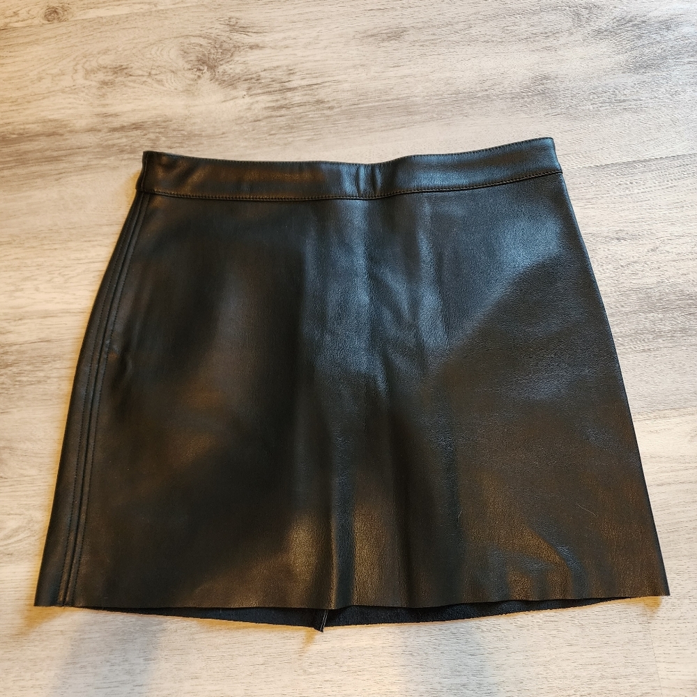 Black vegan leather size medium mini skirt